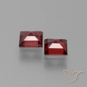 Gemme di Granato Piropo Rosso scuro naturale da 1.43 ct, Quadrato, VS