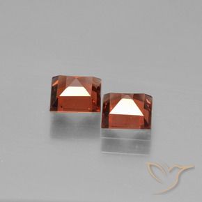 Gemme di Granato Piropo Rosso scarlatto naturale da 1.53 ct, Quadrato, VS