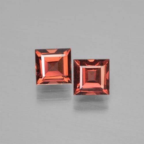 Gemme di Granato Piropo Rosso medio naturale da 1.68 ct, Quadrato, VS