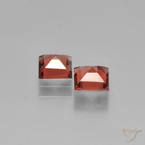 Gemme di Granato Piropo Rosso scuro naturale da 1.40 ct, Quadrato, VS