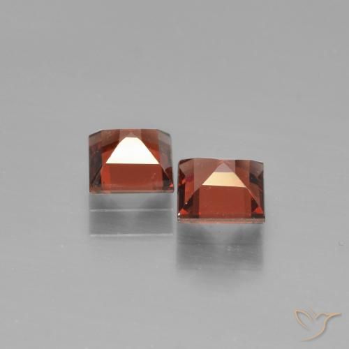 Gemme di Granato Piropo Rosso scarlatto naturale da 1.54 ct, Quadrato, VS