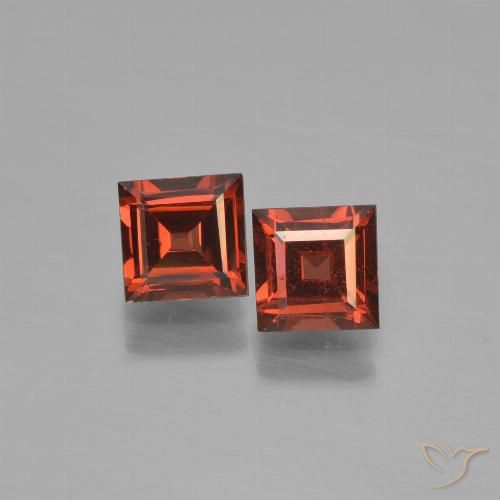 1.52ctw Naturale Ribes Rosso Granato Piropo, Quadrato, VS