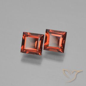 Gemme di Granato Piropo Ribes Rosso naturale da 1.52 ct, Quadrato, VS