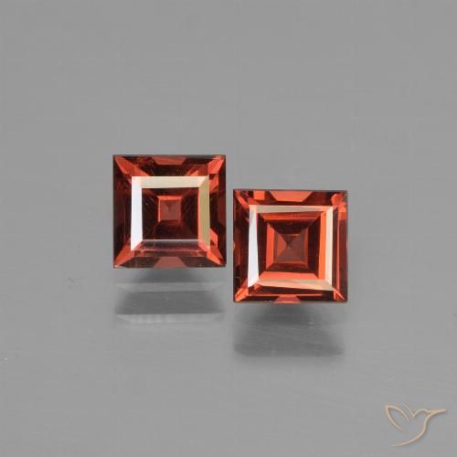 1.59ctw Naturale Rosso scarlatto Granato Piropo, Quadrato, VS