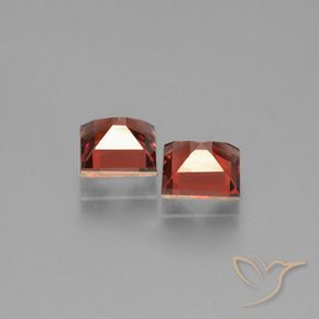 Gemme di Granato Piropo Rosso scarlatto naturale da 1.59 ct, Quadrato, VS