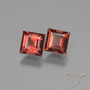 Gemme di Granato Piropo Rosso medio naturale da 1.78 ct, Quadrato, VS