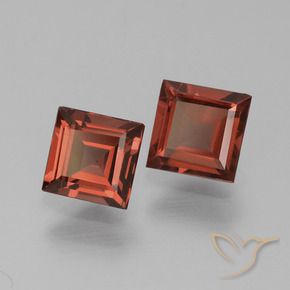 Gemme di Granato Piropo Rosso scuro naturale da 1.51 ct, Quadrato, VS