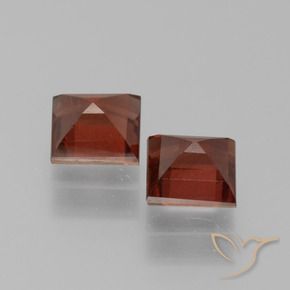 Gemme di Granato Piropo Sangria rossa naturale da 1.73 ct, Quadrato, VS