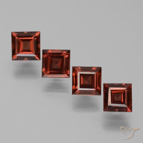 3.03ctw Naturale Rosso scuro Granato Piropo, Quadrato, VS