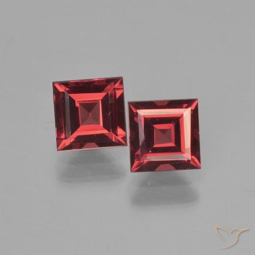 1.62ctw Naturale Rosso scuro Granato Piropo, Quadrato, VS
