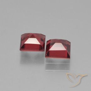 Gemme di Granato Piropo Rosso scuro naturale da 1.62 ct, Quadrato, VS
