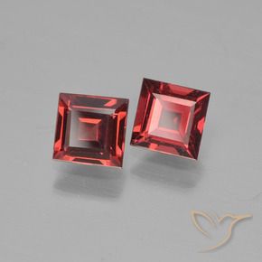 Gemme di Granato Piropo Rosso scuro naturale da 1.47 ct, Quadrato, VS
