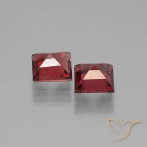 Gemme di Granato Piropo Rosso scuro naturale da 1.47 ct, Quadrato, VS