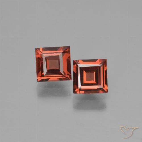 1.34ctw Naturale Rosso medio Granato Piropo, Quadrato, VVS-VS