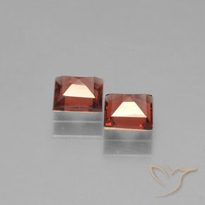 Gemme di Granato Piropo Rosso medio naturale da 1.34 ct, Quadrato, VVS-VS