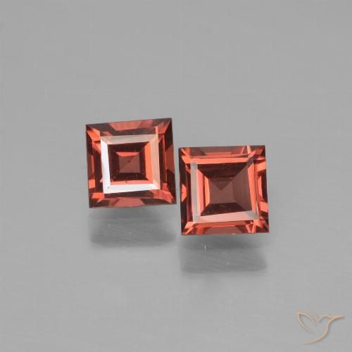 1.49ctw Naturale Rosso medio Granato Piropo, Quadrato, VS