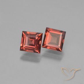 Gemme di Granato Piropo Rosso medio naturale da 1.49 ct, Quadrato, VS