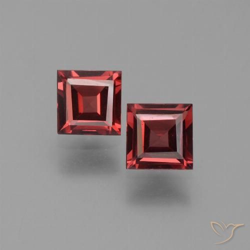 1.33ctw Naturale Rosso scuro Granato Piropo, Quadrato, VS