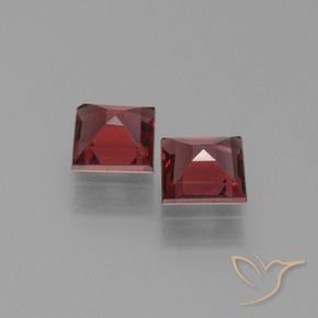 Gemme di Granato Piropo Rosso scuro naturale da 1.33 ct, Quadrato, VS