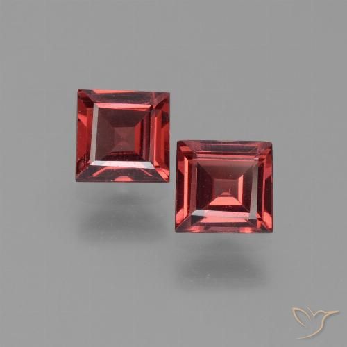 1.46ctw Naturale Rosso scuro Granato Piropo, Quadrato, VVS-VS