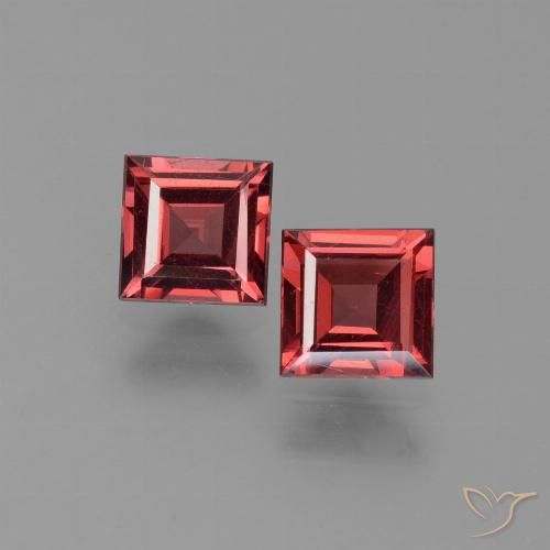1.42ctw Naturale Rosso scuro Granato Piropo, Quadrato, VS