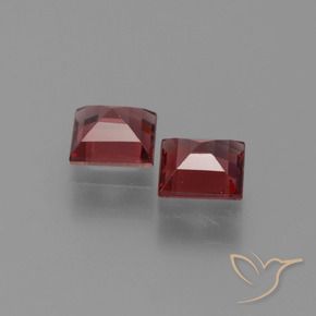 Gemme di Granato Piropo Rosso scuro naturale da 1.42 ct, Quadrato, VS