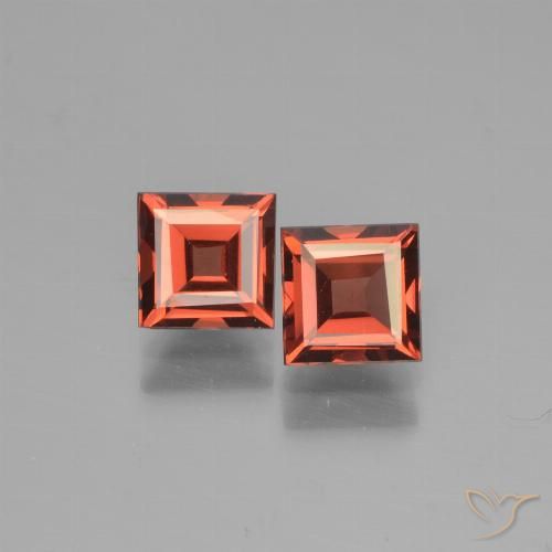 1.64ctw Naturale Rosso medio Granato Piropo, Quadrato, VVS-VS