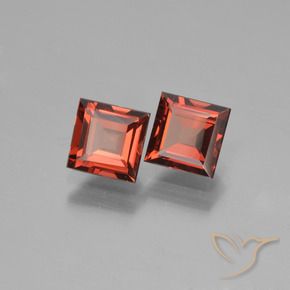 Gemme di Granato Piropo Rosso medio naturale da 1.64 ct, Quadrato, VVS-VS