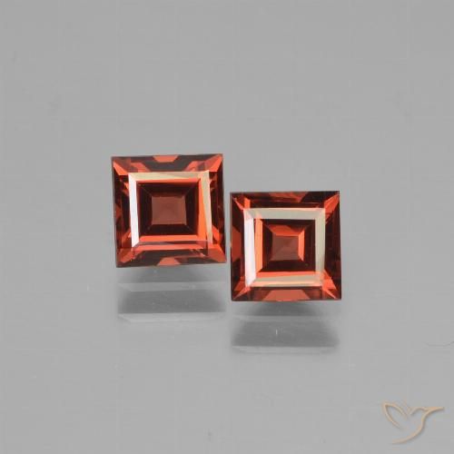 1.59ctw Naturale Rosso scarlatto Granato Piropo, Quadrato, VVS-VS