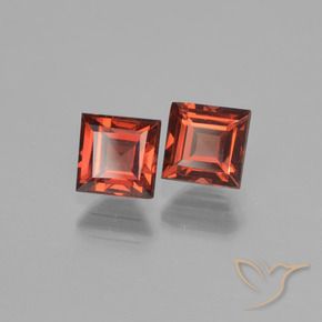 Gemme di Granato Piropo Rosso scuro naturale da 1.81 ct, Quadrato, VVS-VS