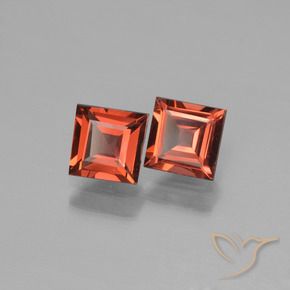 Gemme di Granato Piropo Rosso medio naturale da 1.57 ct, Quadrato, VVS-VS