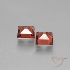 Gemme di Granato Piropo Rosso medio naturale da 1.57 ct, Quadrato, VVS-VS