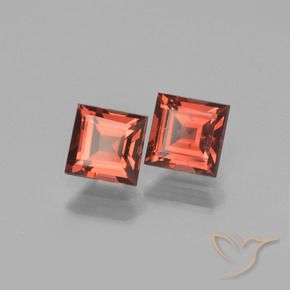 Gemme di Granato Piropo Rosso medio naturale da 1.77 ct, Quadrato, VVS-VS