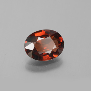 Granato piropo naturale rosso da 1,86 ct, taglio ovale, VVS-VS