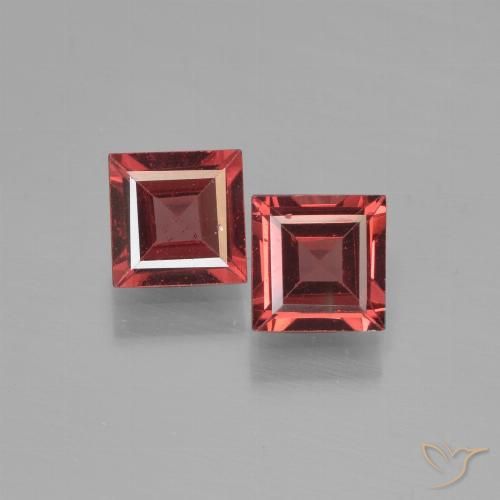 1.36ctw Naturale Rosso scuro Granato Piropo, Quadrato, VVS