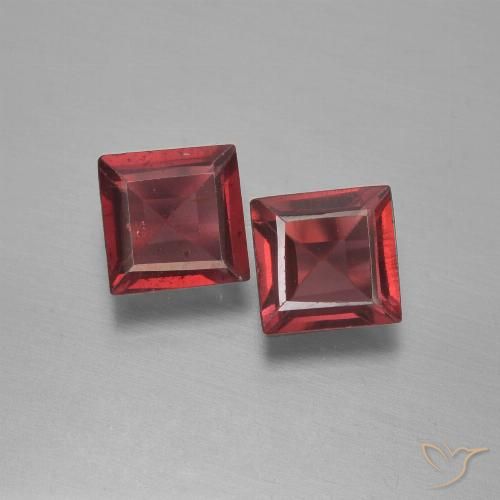 1.46ctw Naturale Rosso scarlatto Granato Piropo, Quadrato, VS