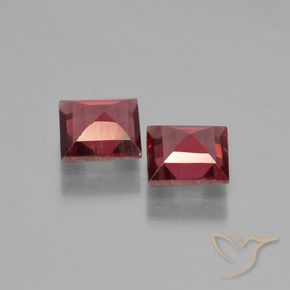 Gemme di Granato Piropo Rosso scarlatto naturale da 1.46 ct, Quadrato, VS