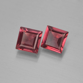 Gemme di Granato Piropo Rosso medio naturale da 1.42 ct, Quadrato, VVS