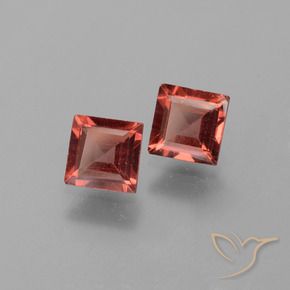 Gemme di Granato Piropo Rosso scarlatto naturale da 1.53 ct, Quadrato, VS