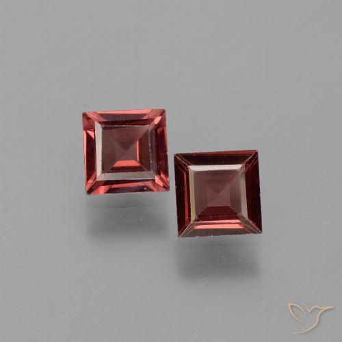 1.44ctw Naturale Rosso Merlot Granato Piropo, Quadrato, VVS-VS, Photo A