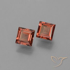 Gemme di Granato Piropo Rosso medio naturale da 1.46 ct, Quadrato, VVS-VS