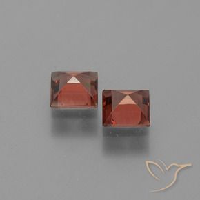 Gemme di Granato Piropo Rosso medio naturale da 1.46 ct, Quadrato, VVS-VS