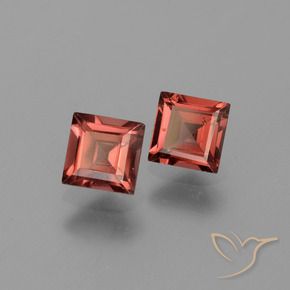 Gemme di Granato Piropo Rosso medio naturale da 1.77 ct, Quadrato, VVS-VS
