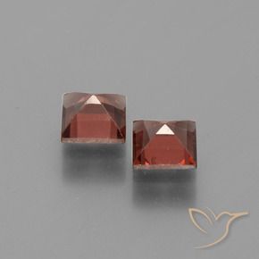 Gemme di Granato Piropo Rosso medio naturale da 1.77 ct, Quadrato, VVS-VS