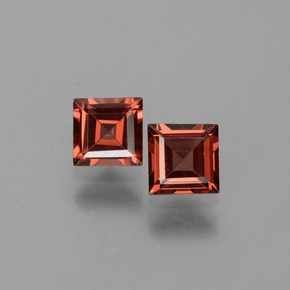 Granato piropo naturale rosso da 1,50 ct, quadrato, VVS