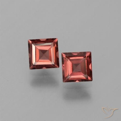 Gemme di Granato Piropo Rosso scuro naturale da 1.64 ct, Quadrato, VVS