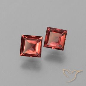 Gemme di Granato Piropo Rosso scuro naturale da 1.64 ct, Quadrato, VVS