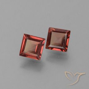 Gemme di Granato Piropo Sangria rossa naturale da 1.49 ct, Quadrato, VS