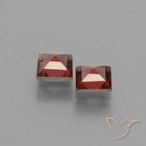 Gemme di Granato Piropo Sangria rossa naturale da 1.49 ct, Quadrato, VS
