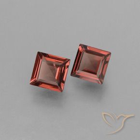 Gemme di Granato Piropo Rosso scarlatto profondo naturale da 1.34 ct, Quadrato, VS